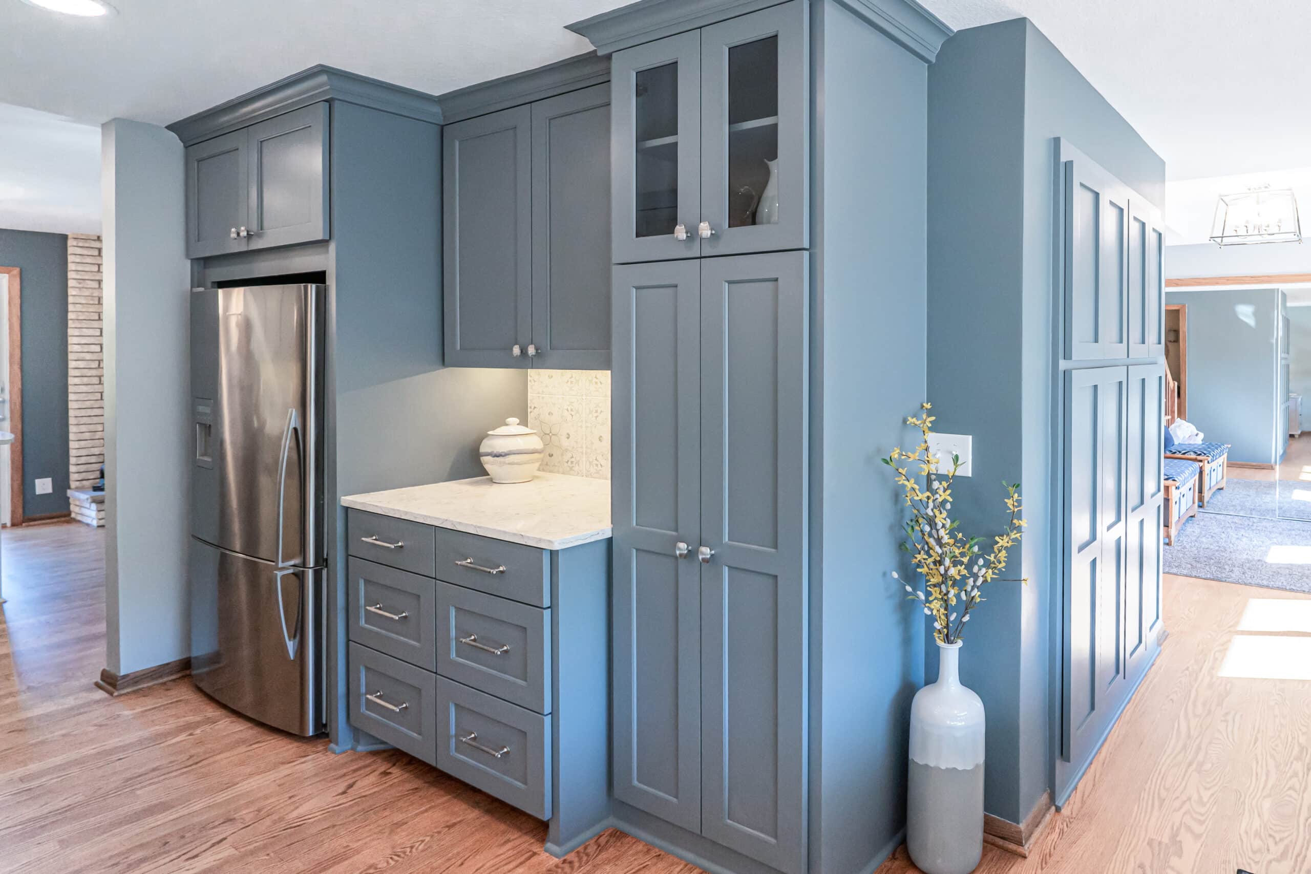 Kitchen cabinets with pantry cabinet