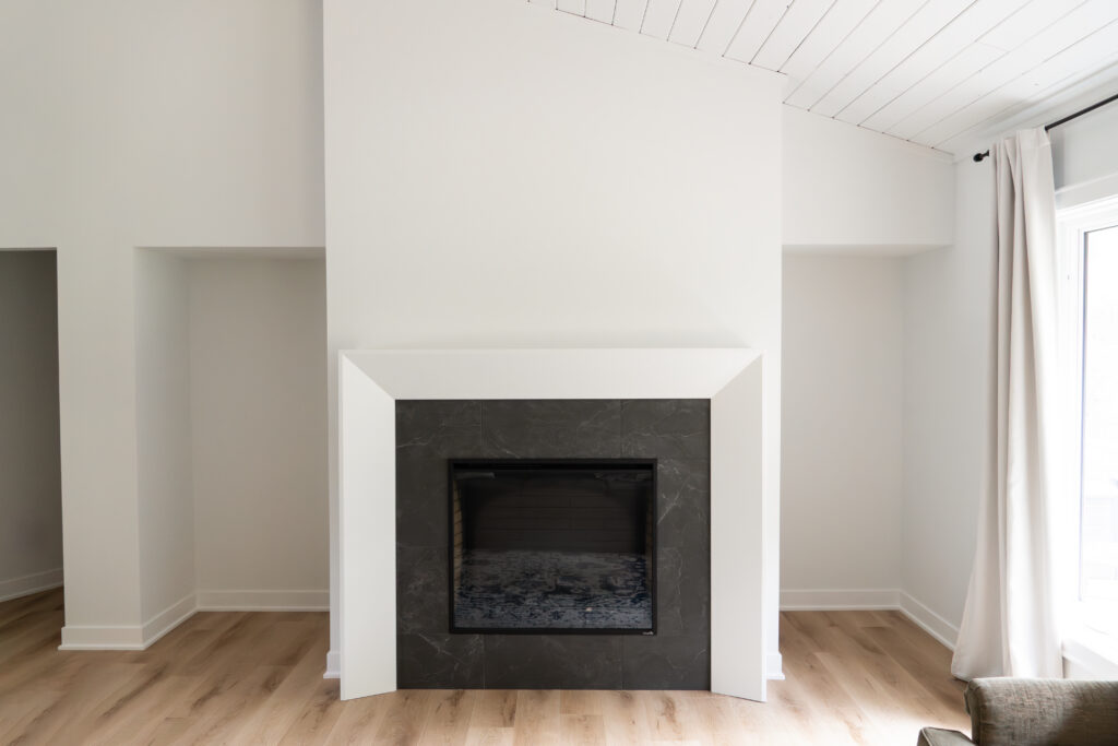 Modern Fireplace with Built Ins